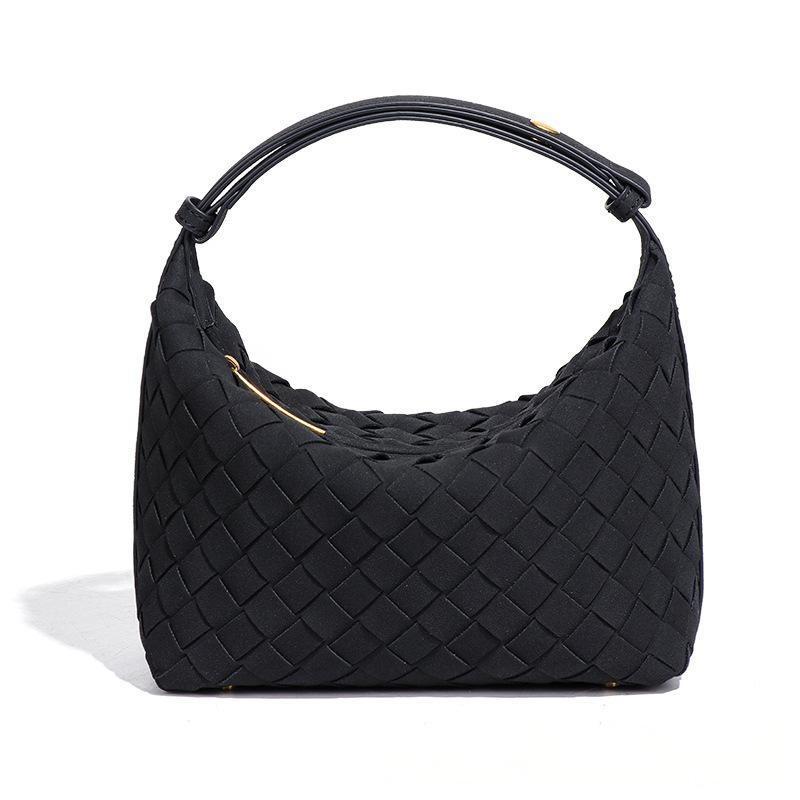 High-grade Lunch Box Niche Design Frosted Material Underarm Woven Women's Handbag