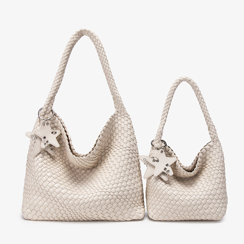 Women's Woven Fashion Large Capacity Pendant Tote Bags