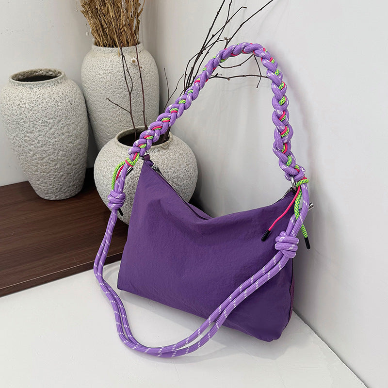 Women's Color Weaving Strap Lightweight Dumpling Summer Versatile Korean Women's Shoulder Bag