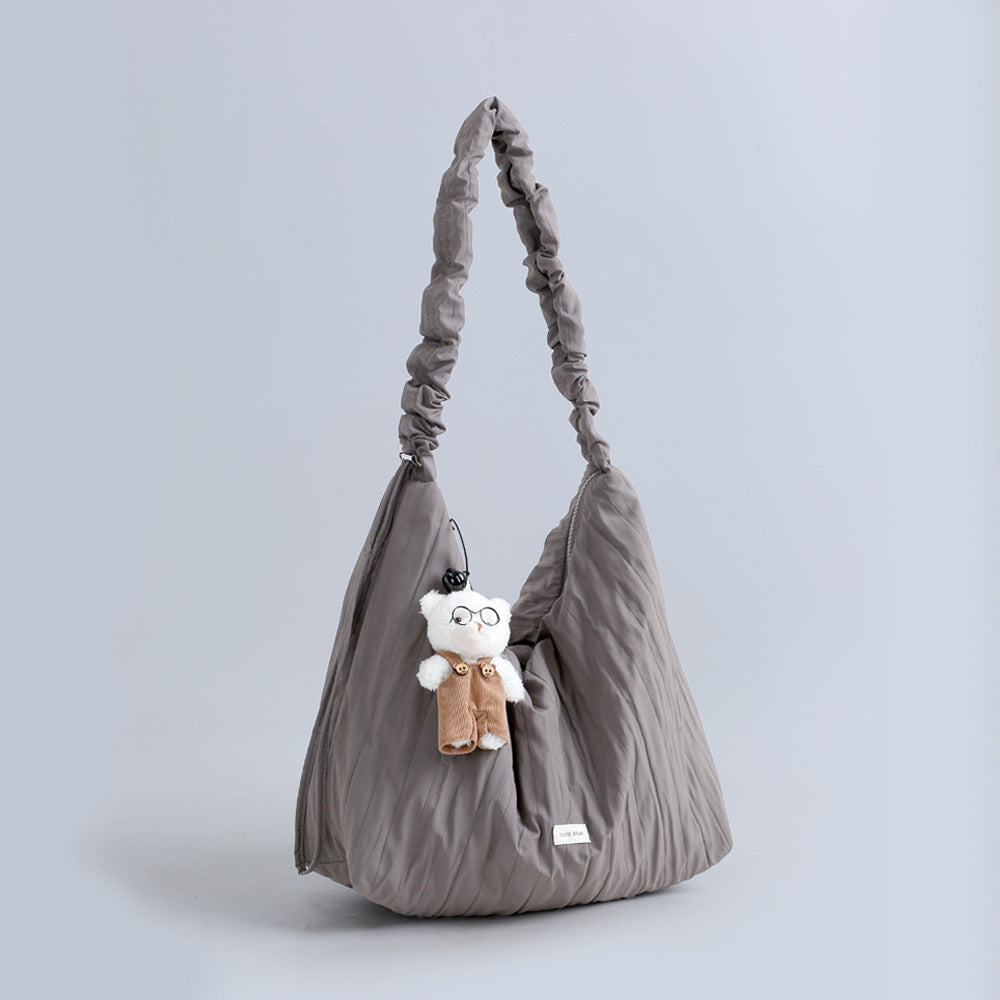 Women's Capacity Canvas Class Commuter Cloud Tide Shoulder Bags