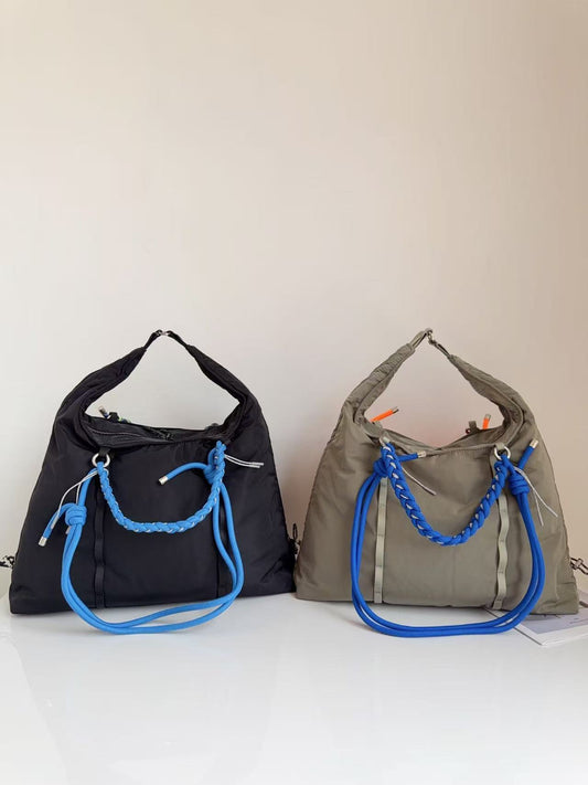 Cloud Nylon Trendy Wild Large Capacity Drawstring Women's Shoulder Bag
