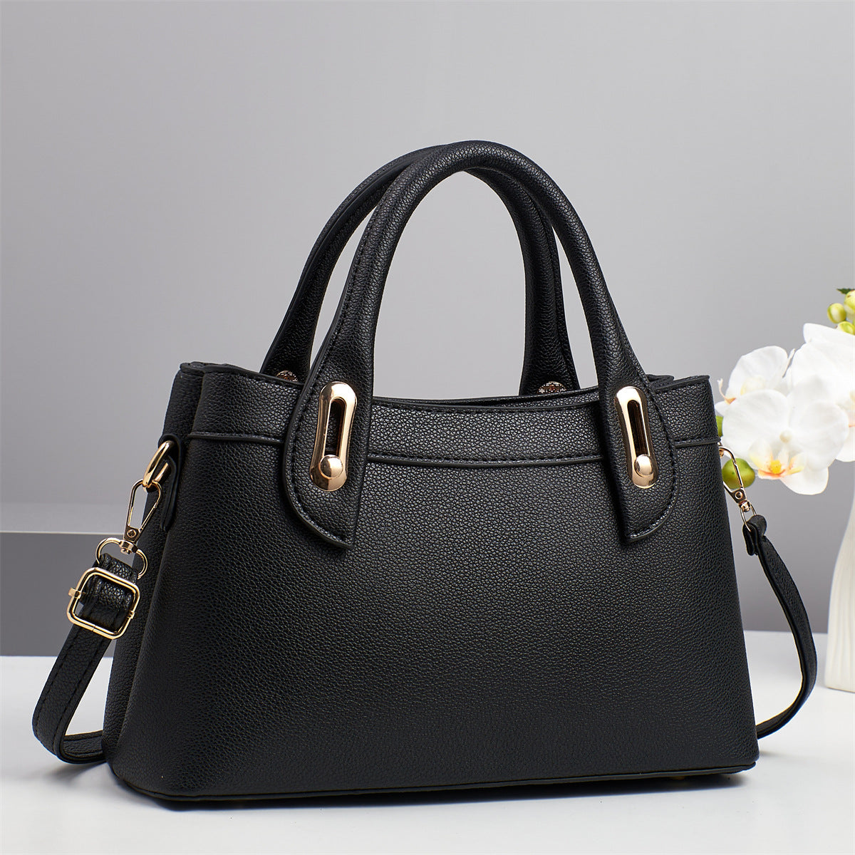 Women's Fashion Elegant Solid Color Large Capacity Western Shoulder Bags