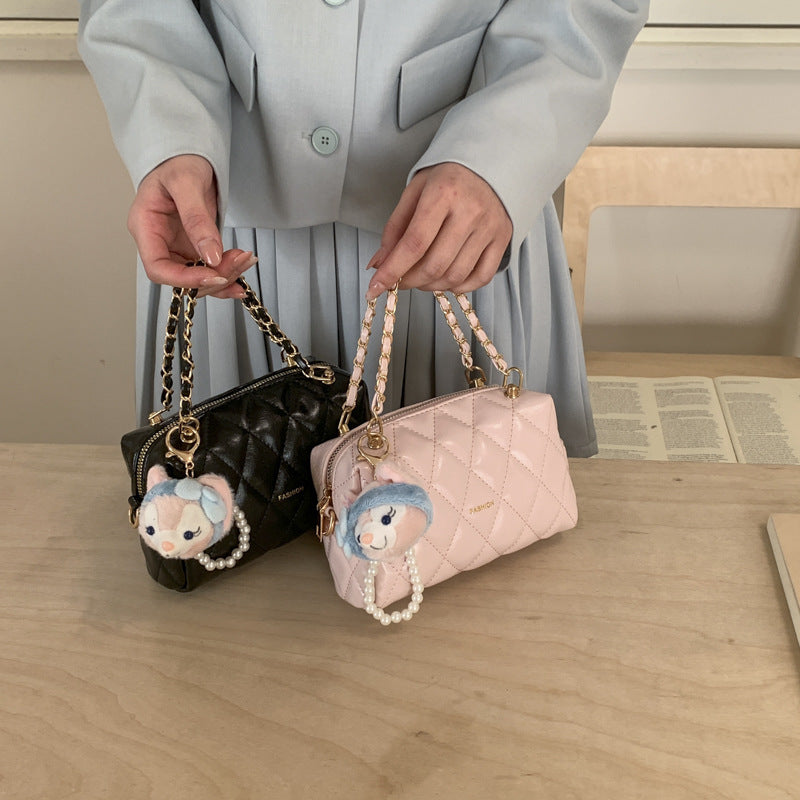 Women's Classic Style Diamond Pattern Chain Super Hot Texture Handbags