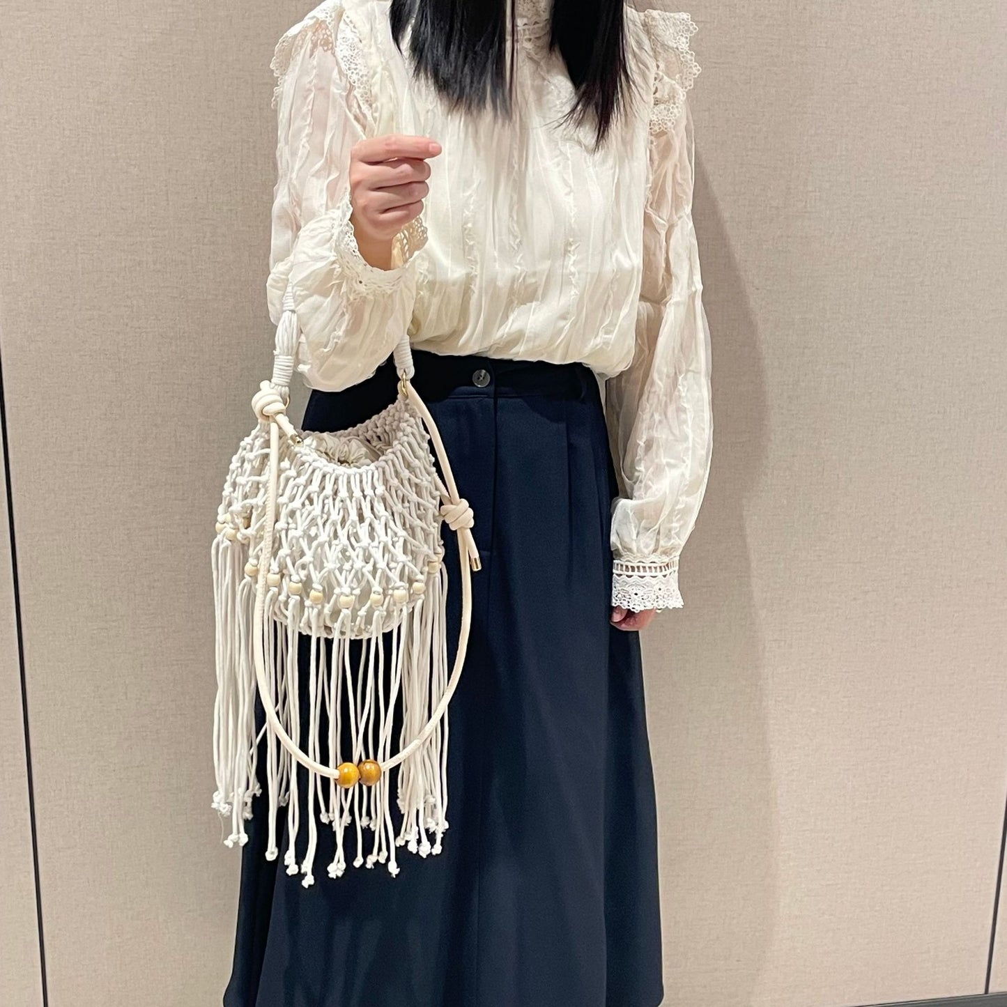 Women's Retro Tassel Large Capacity Versatile Beach Good-looking Women's Handbag