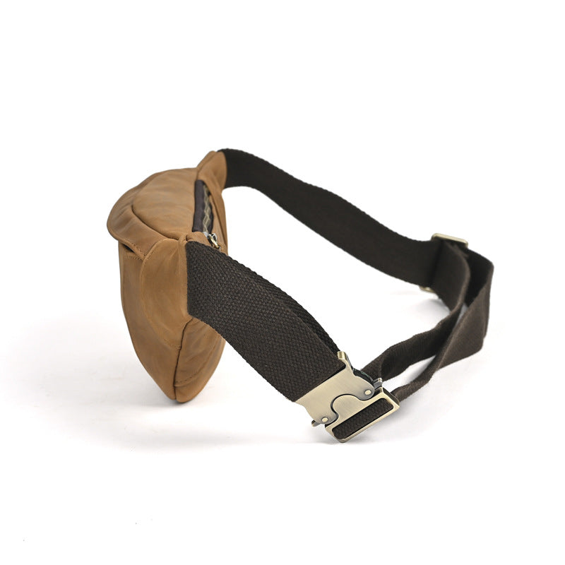 Men's Horse Leather Handmade First Layer Cowhide Genuine Korean Style Men's Bags