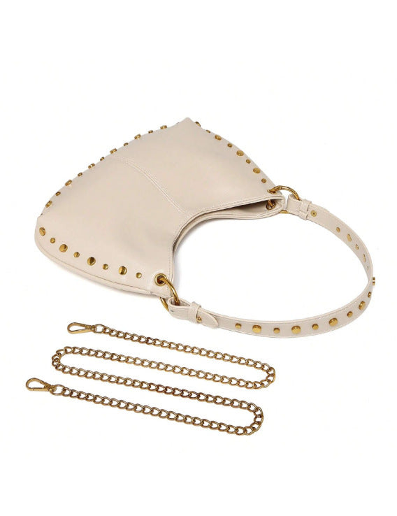 Women's Street Punk Rivet Adjustable Saddle Bags