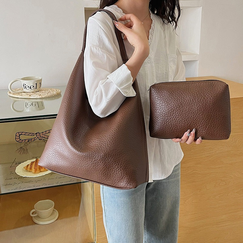 Women's Large Capacity Idle Style High-grade Loose Tote Bag