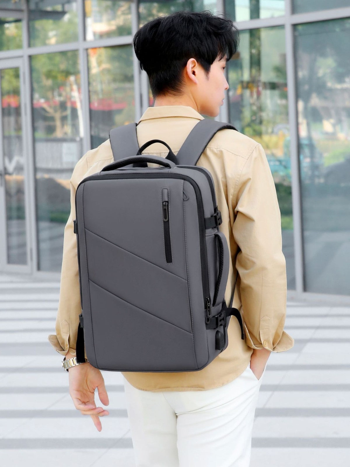 Men's Business Commute Interface Computer Short-distance Scalable Backpacks