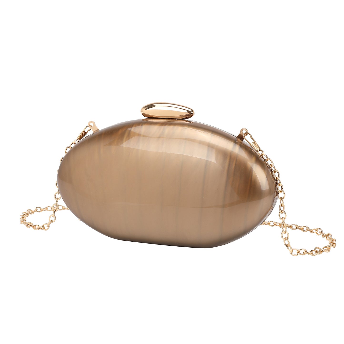 Women's Oval Shell Goose Egg Acrylic Fashion Dinner Bag
