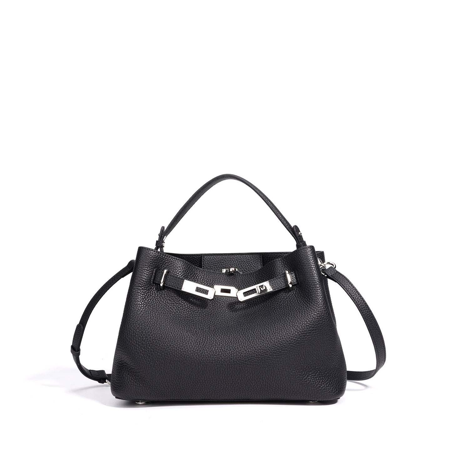 First Layer Cowhide Retro Lazy Barrel Practical Women's Leather Bag