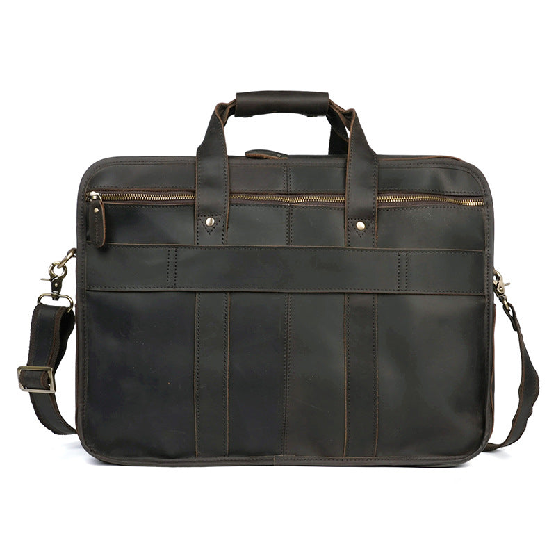 Men's Horse Leather Genuine Large Capacity Commuter Men's Briefcase