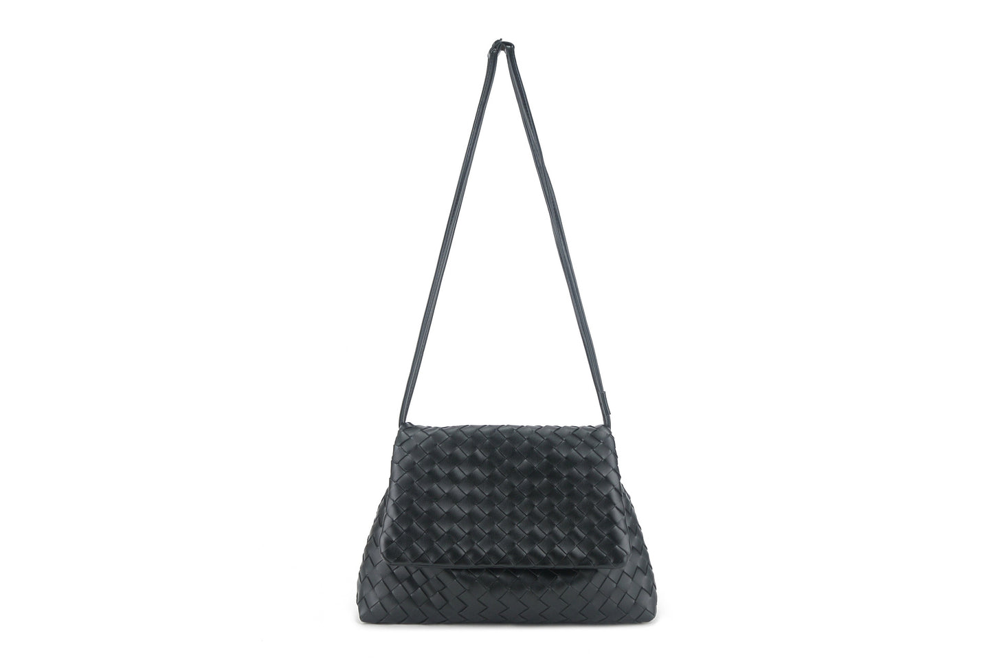 Summer Authentic Leather Weave Clamshell Drawstring Underarm Women's Shoulder Bag