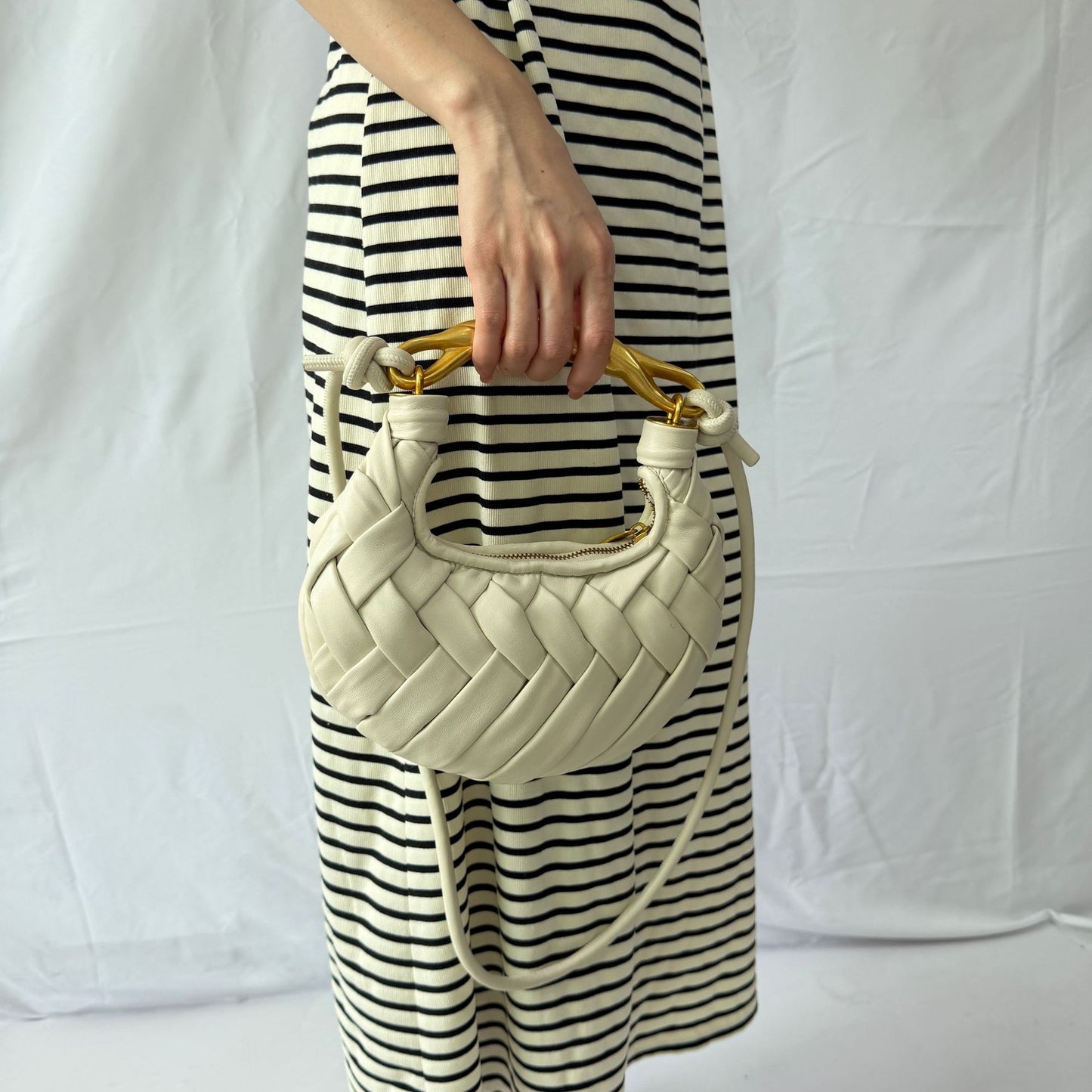 Women's Bird's Nest High Sense Woven Sardine Dinner Bag