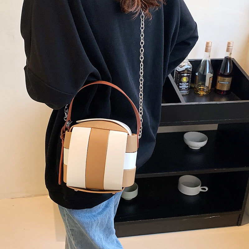 Women's Woven Chain Contrast Color Qualification Fast Women's Handbag