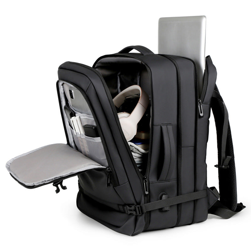 Men's Waterproof Derm Large Capacity Expansion Computer Business Backpack