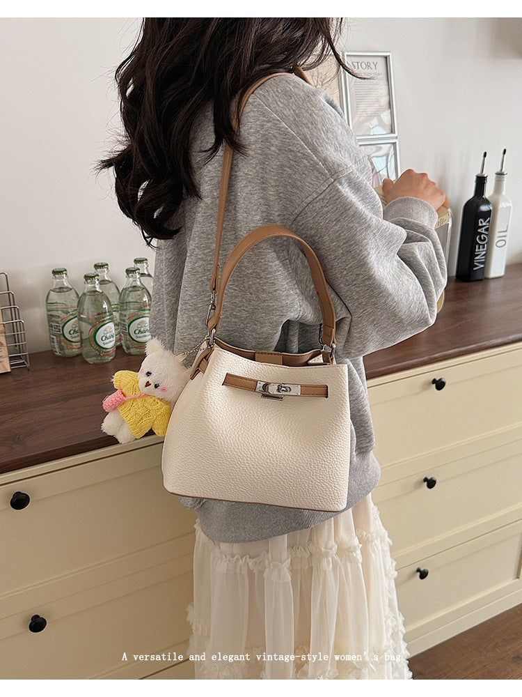 Women's Simple Spring Commuter High Sense Large Bucket Bags