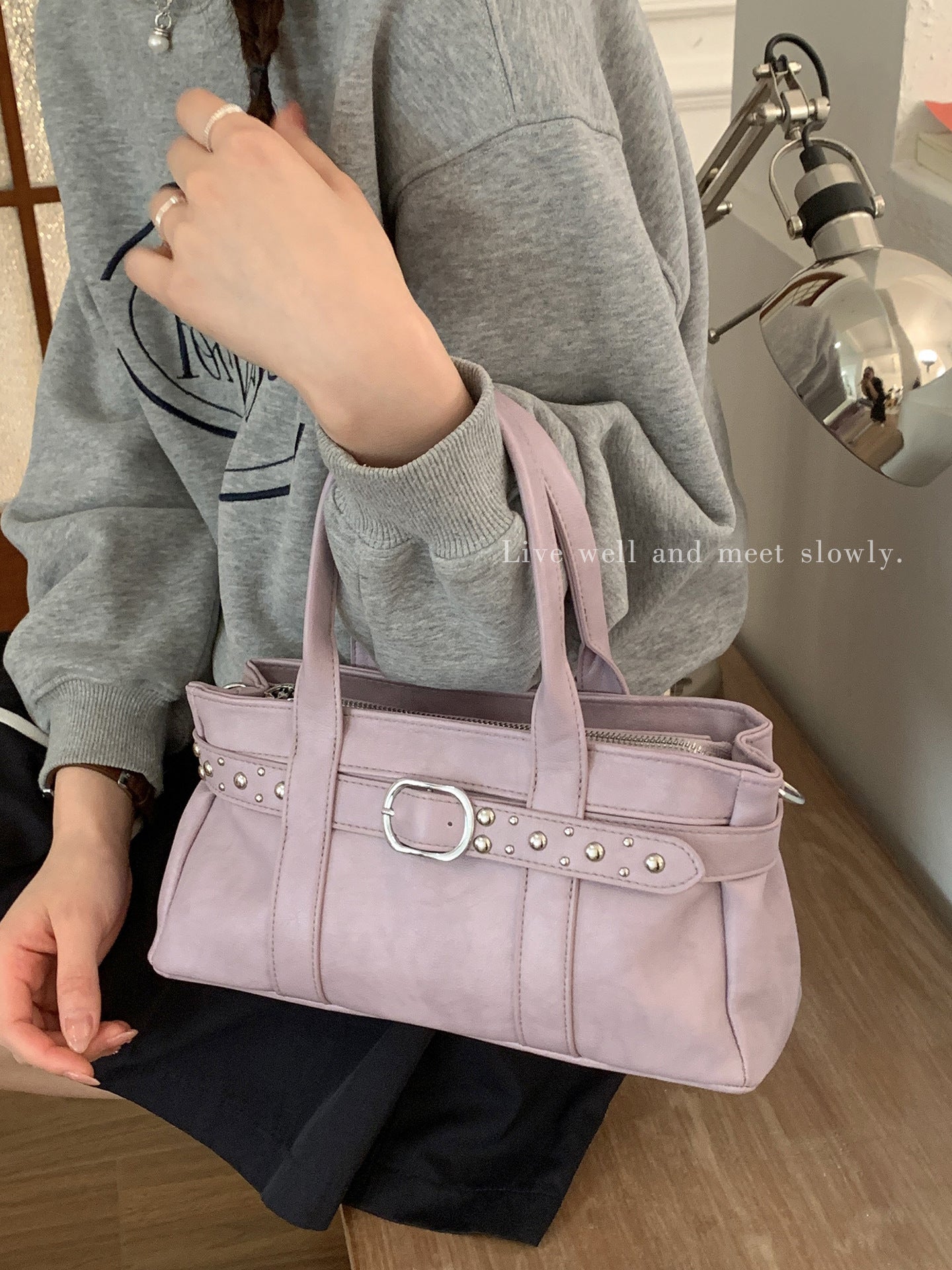 Women's Korean Spring Carrying Simple Commuter Small Square Bags