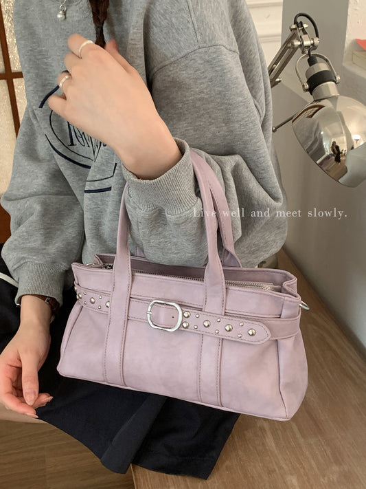Women's Korean Spring Carrying Simple Commuter Small Square Bags