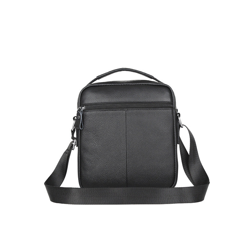 Men's Leather Fashion First Layer Cowhide Vertical Men's Messenger Bags