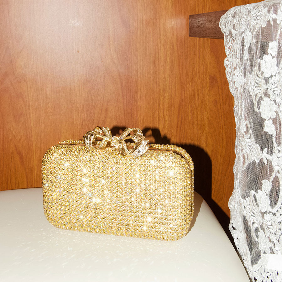 Shiny Banquet Dinner Clutch Chain Metal Bags