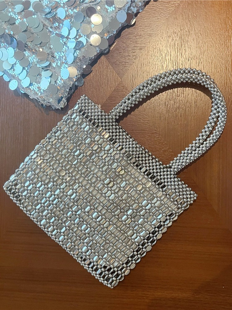 Women's Retro Shiny Metal Beaded Sequined Bags