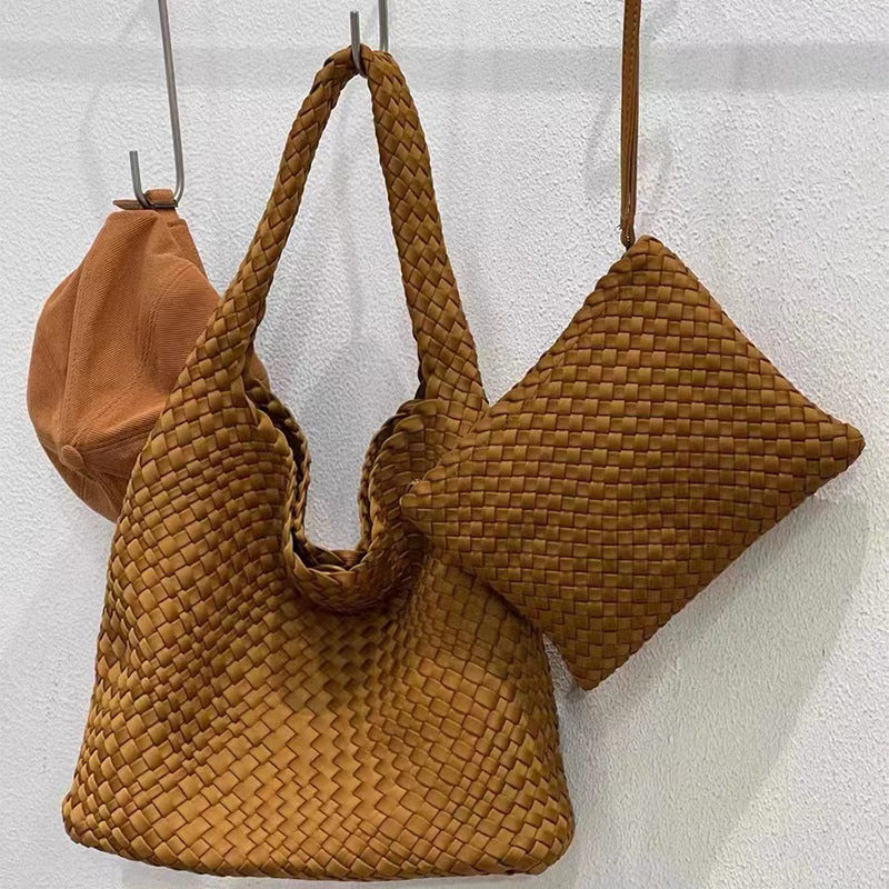 Women's High-grade Handmade Nylon Woven Neoprene Large Capacity Bags
