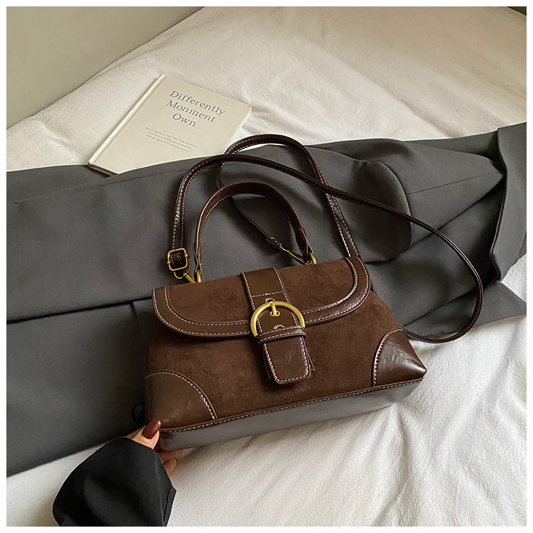Women's Suede Portable Saddle Fashion Advanced Texture Bags