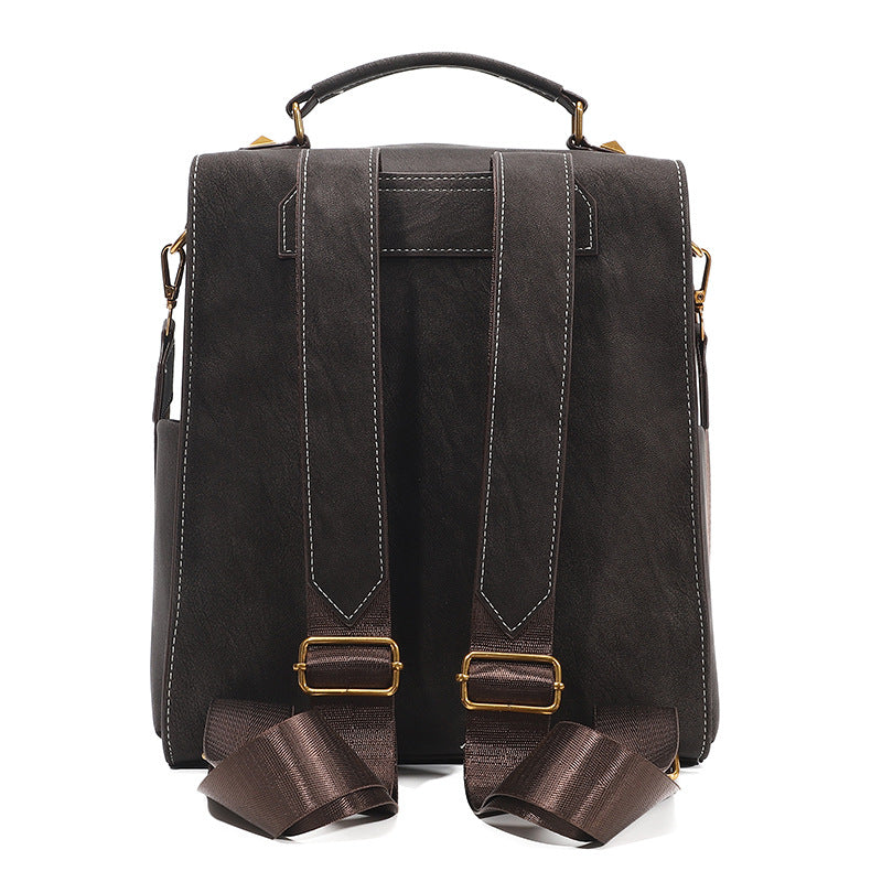 Women's Korean Retro British Style College Simple Fashion Leisure Backpack