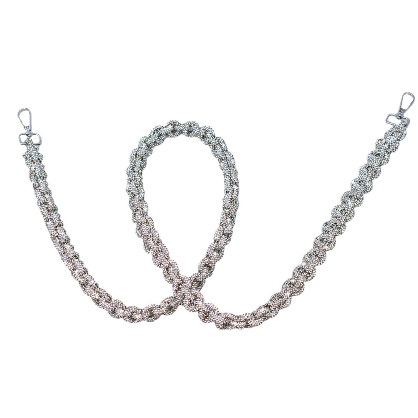 Rhinestone With Handmade Crystal Woven Mini Shiny Bags