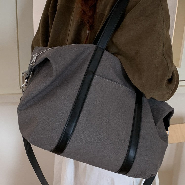 Women's Canvas Large Capacity College Class Women's Shoulder Bag