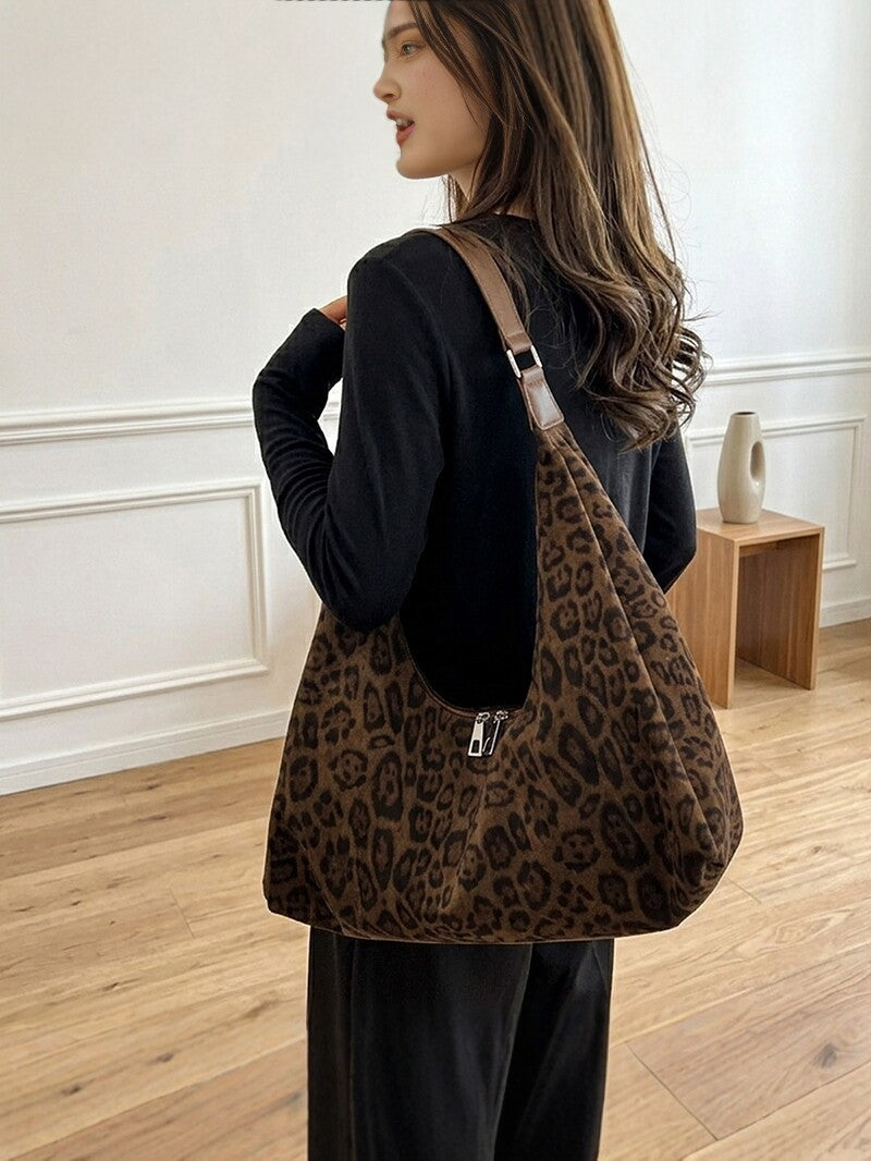 Women's Frosted Suede Large Capacity Commuter Korean Style Idle Fashion Women's Shoulder Bag