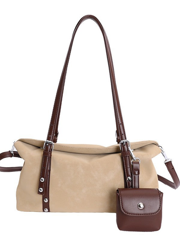 Women's Simple Retro Frosted Fashion Underarm Baguette Bags