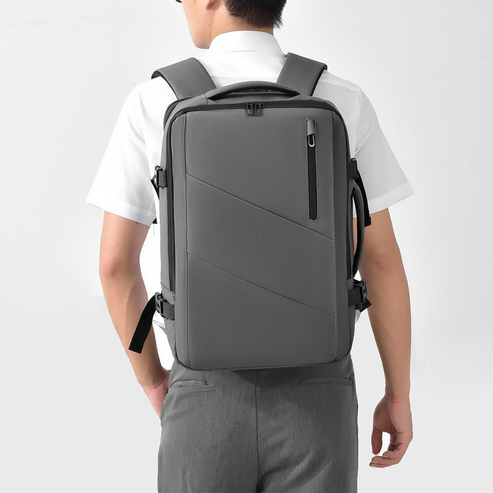Men's Large Capacity Waterproof Scalable Computer Business Backpack