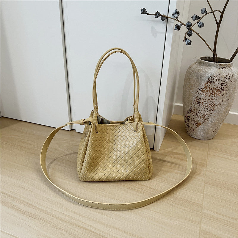 Women's Cabinet Korean Style Minority Fashion Parachute Portable Vegetable Basket Woven Leisure Backpack