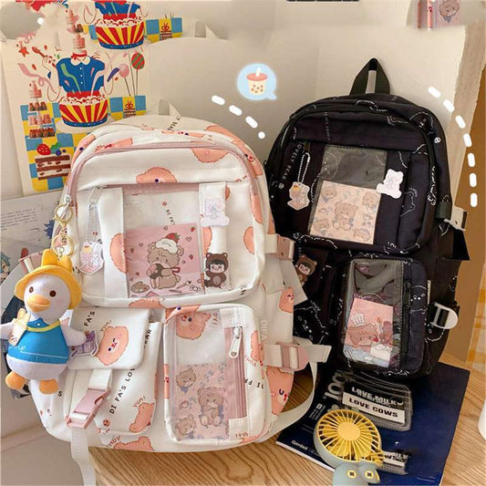 Pretty Cute Bear High Easy Matching Backpacks