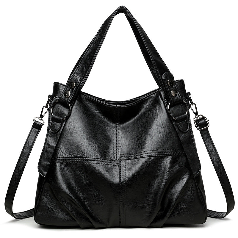 Women's High-grade Stitching Simple High Quality Big Shoulder Bags