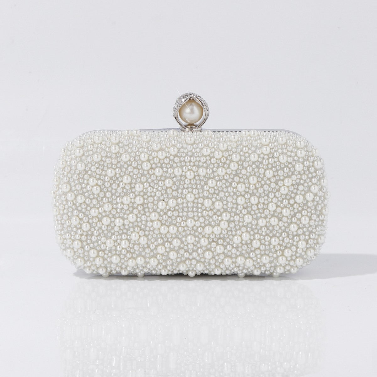 Vintage Pearl Beaded Cheongsam Clutch Party Dinner Bag