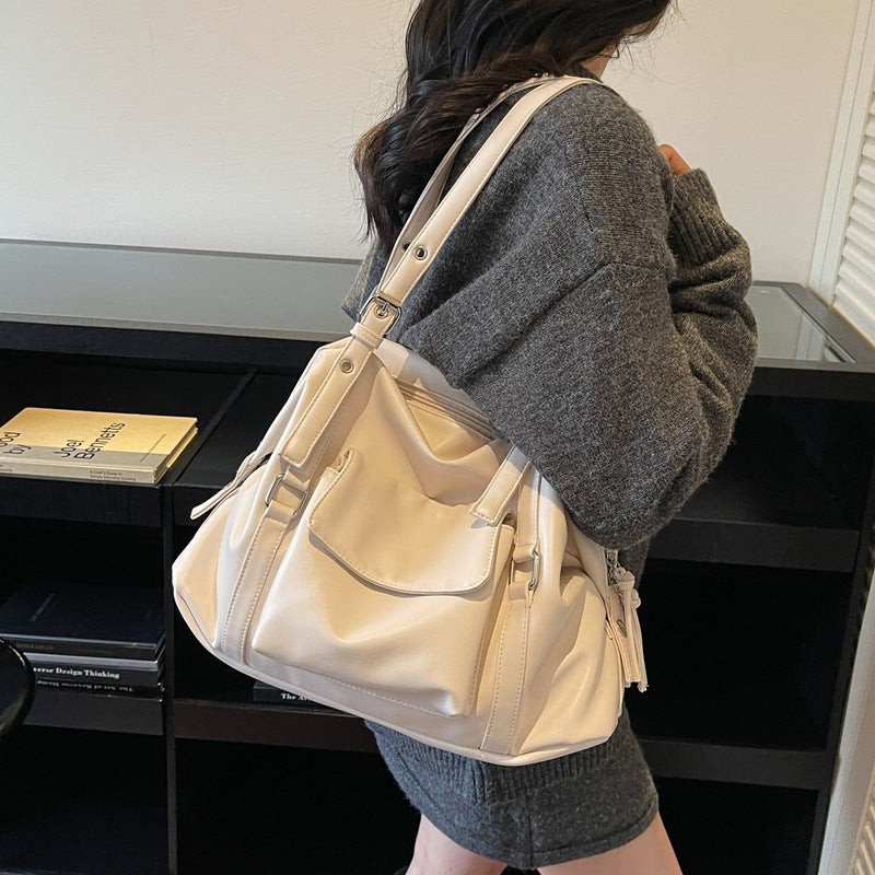 Women's Large Capacity Fashion Street Fan Bike Packet Commuter Tote Bag