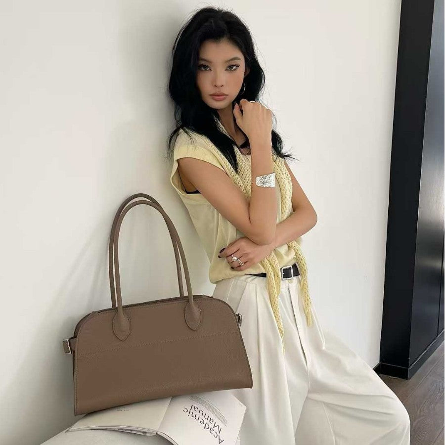 White Lily Leather Large Capacity Commuter Women's Messenger Bag