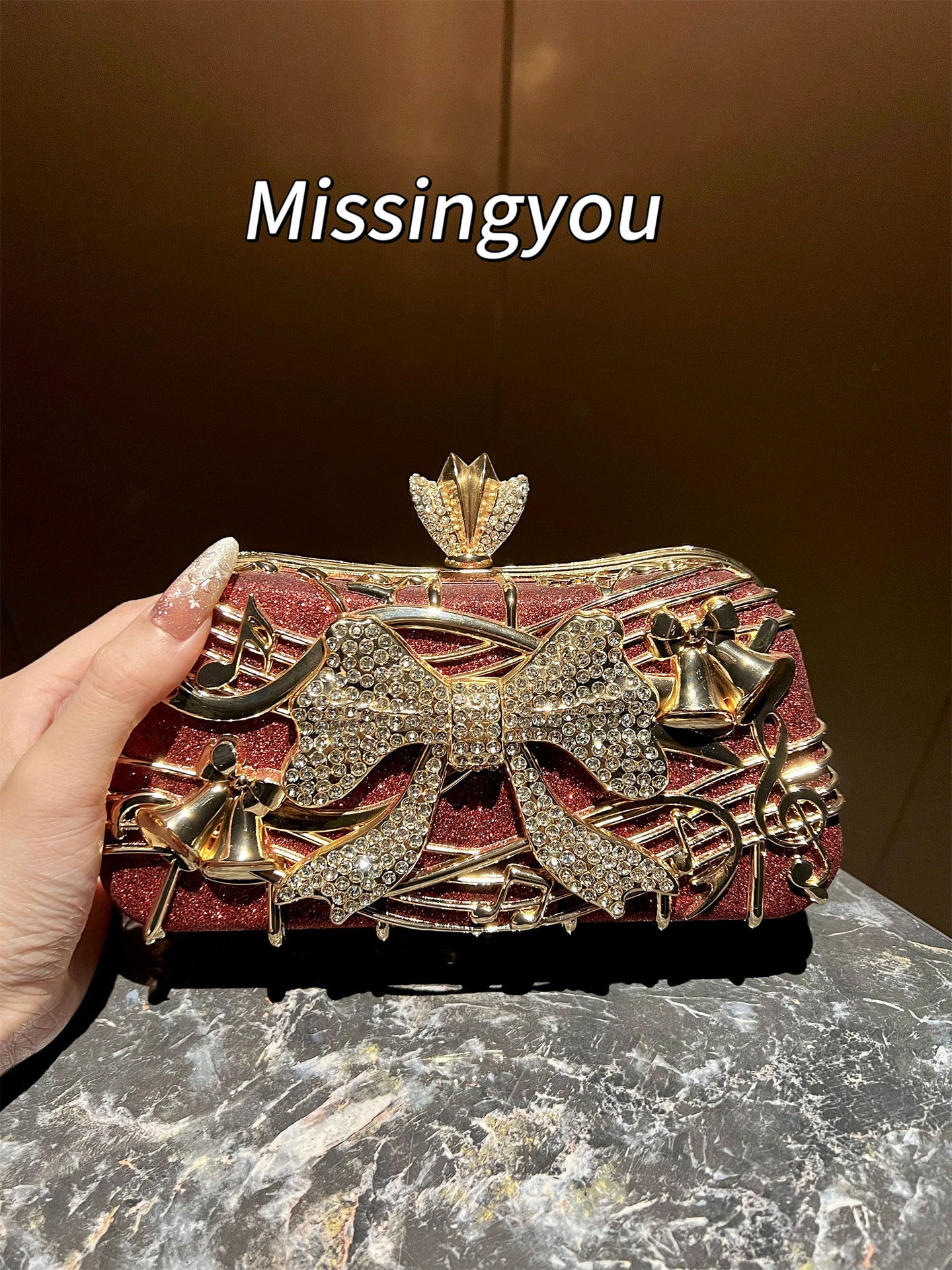 Fashion Banquet Dress Garment Delicate Diamond Clutch Versatile Dinner Bag