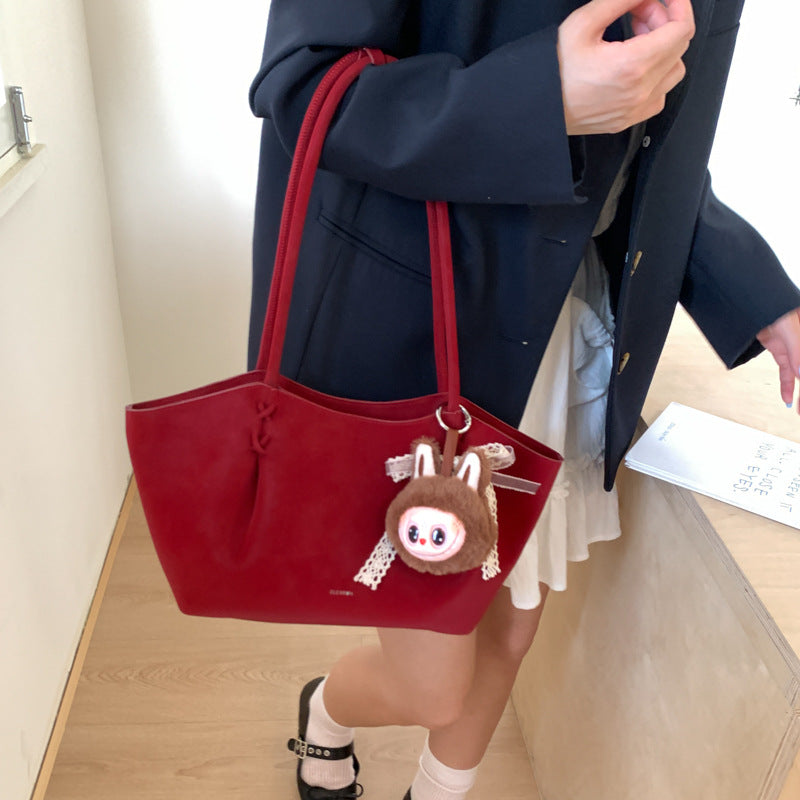 Women's Frosted Leather Portable Pendant Fashion Genuine Women's Messenger Bag