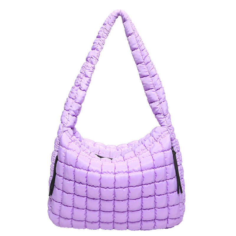 Women's Pleated Cloud Large Capacity Down Cotton Bags