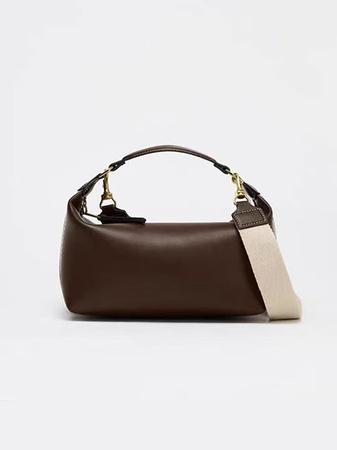 Women's Retro Side Striped Wide Strap Dumpling Bags