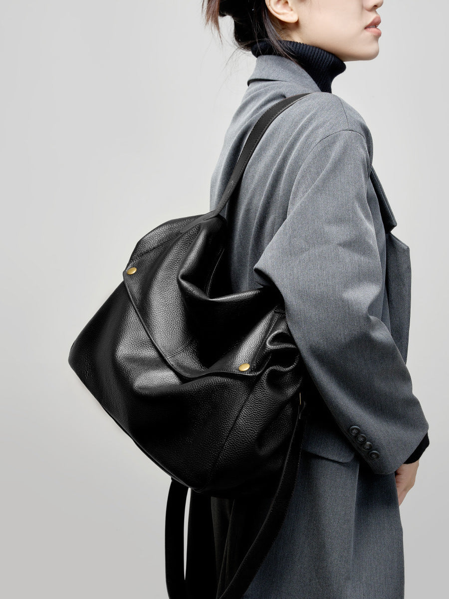 Women's Winter Large Capacity One Genuine Leather Women's Messenger Bag