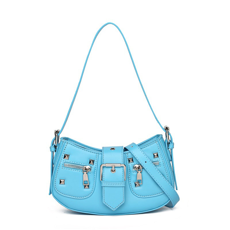 Slouchy Women's Fashion Motorcycle Retro Trendy Women's Shoulder Bag