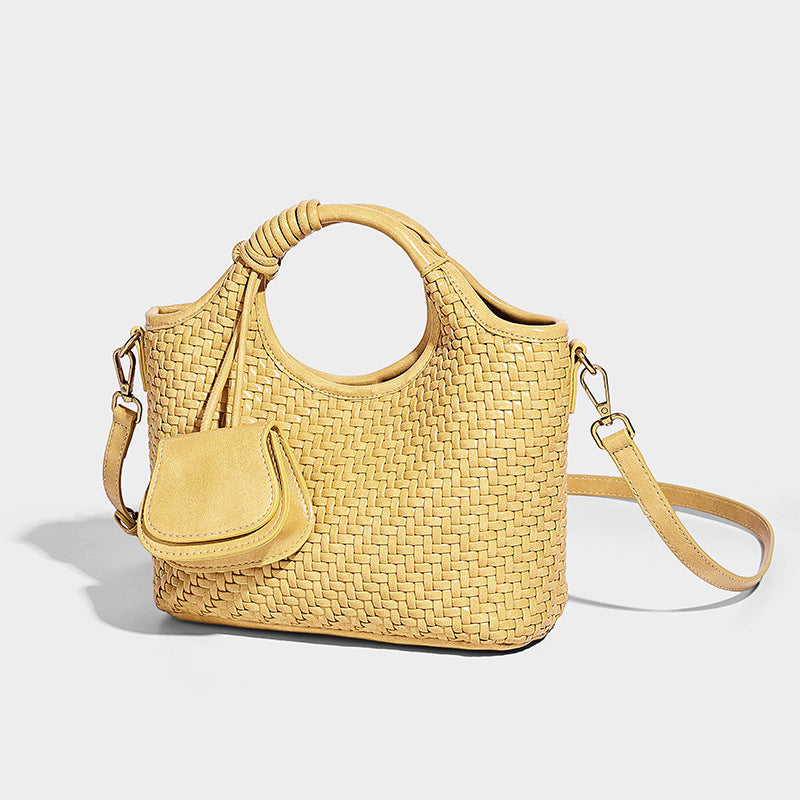 Women's Hand-woven High-grade Vegetable Basket Fashion Mother Women's Shoulder Bag