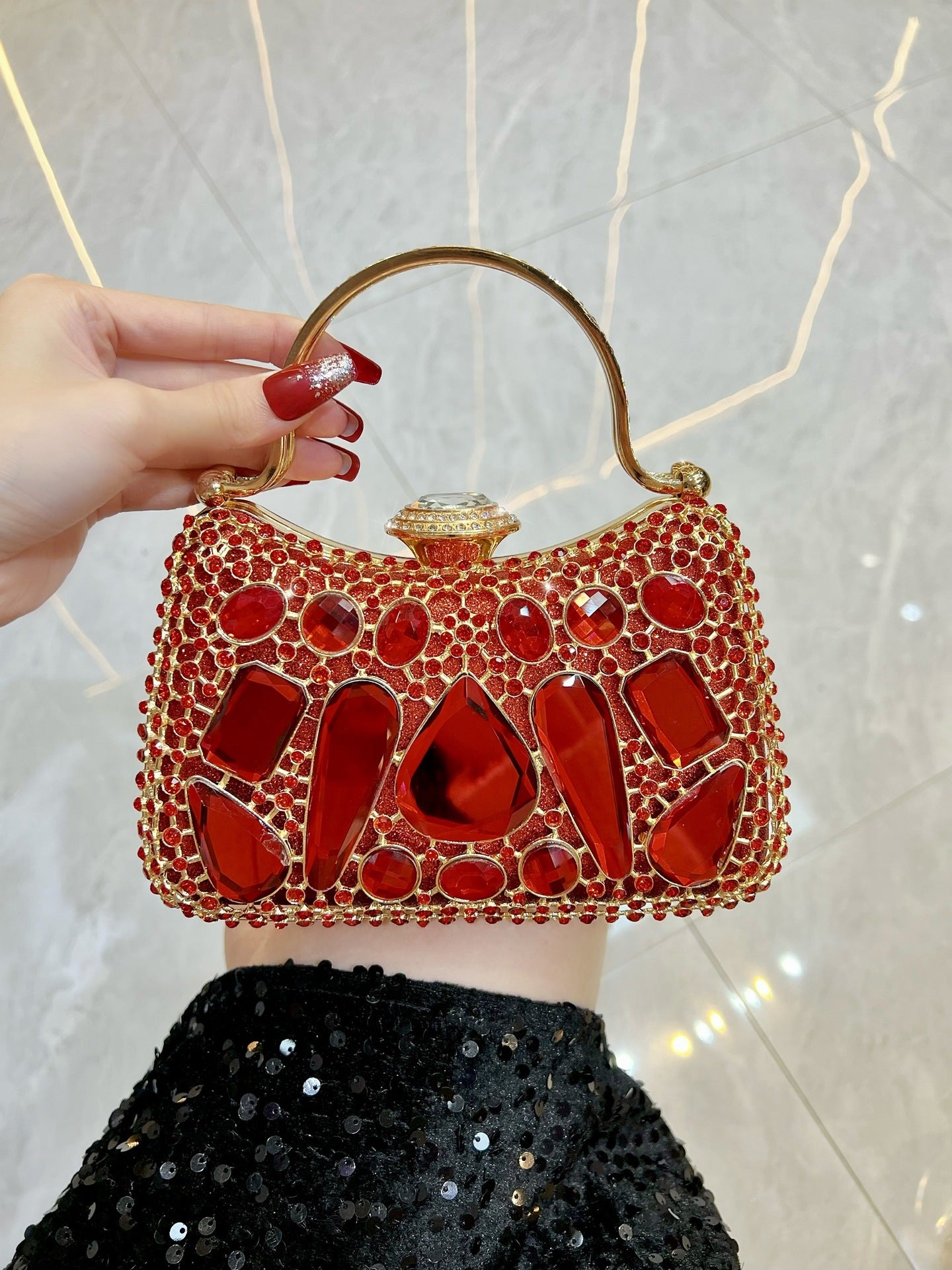 Women's Luxury Exquisite French Diamond High Sense With Bags