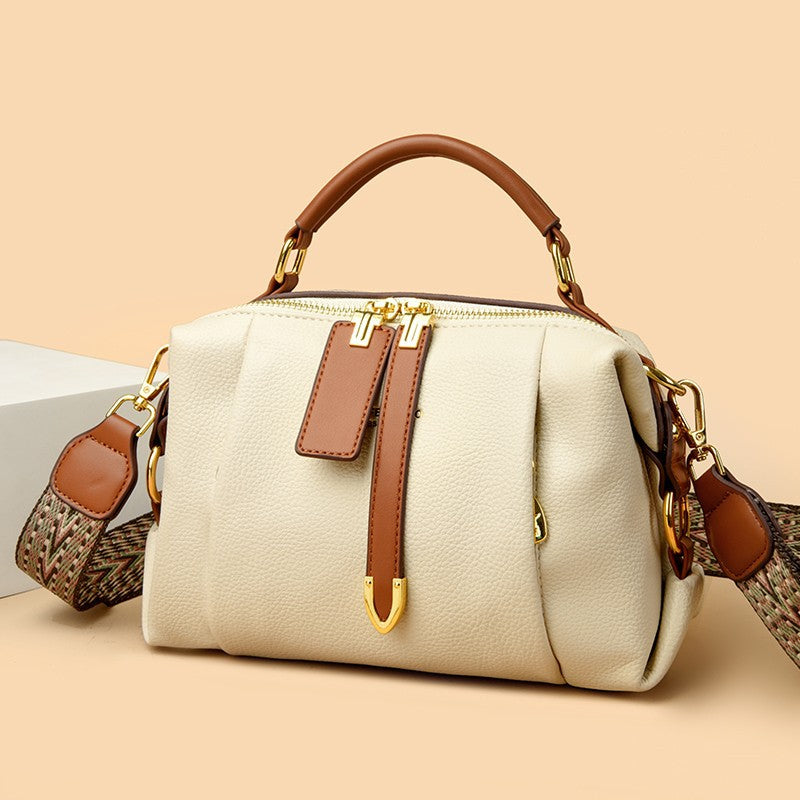 Women's Fashion Color Contrast Retro To Give Women's Shoulder Bag