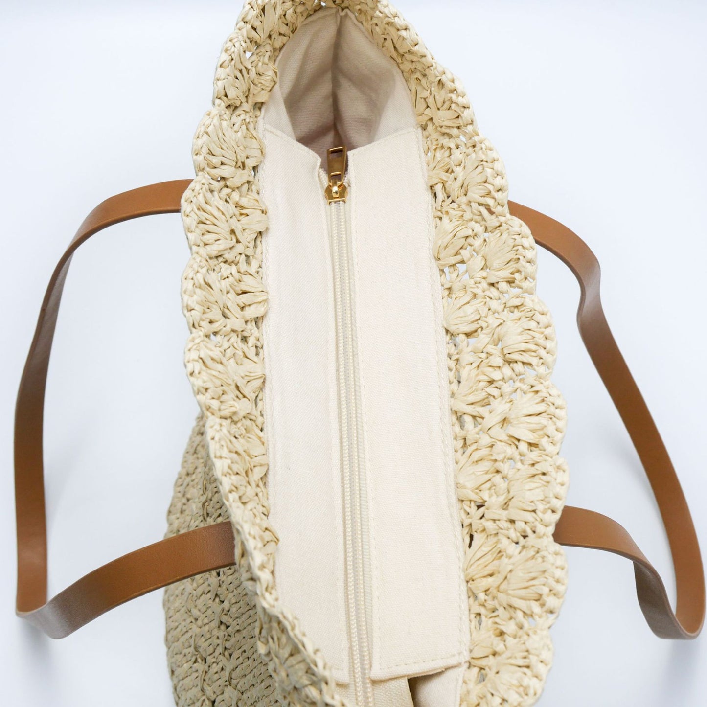 Women's Lace Straw Hand-woven Large Capacity Totes Vacation Bags