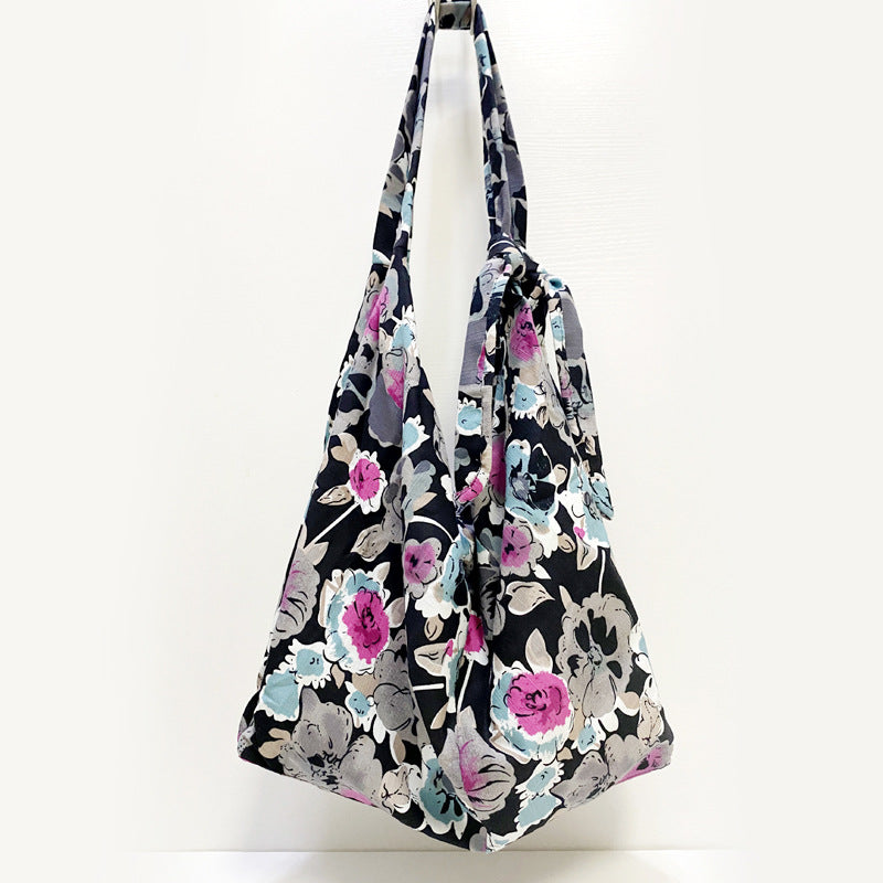Women's Big Linen Cotton Printed Cloth Can Be Bags
